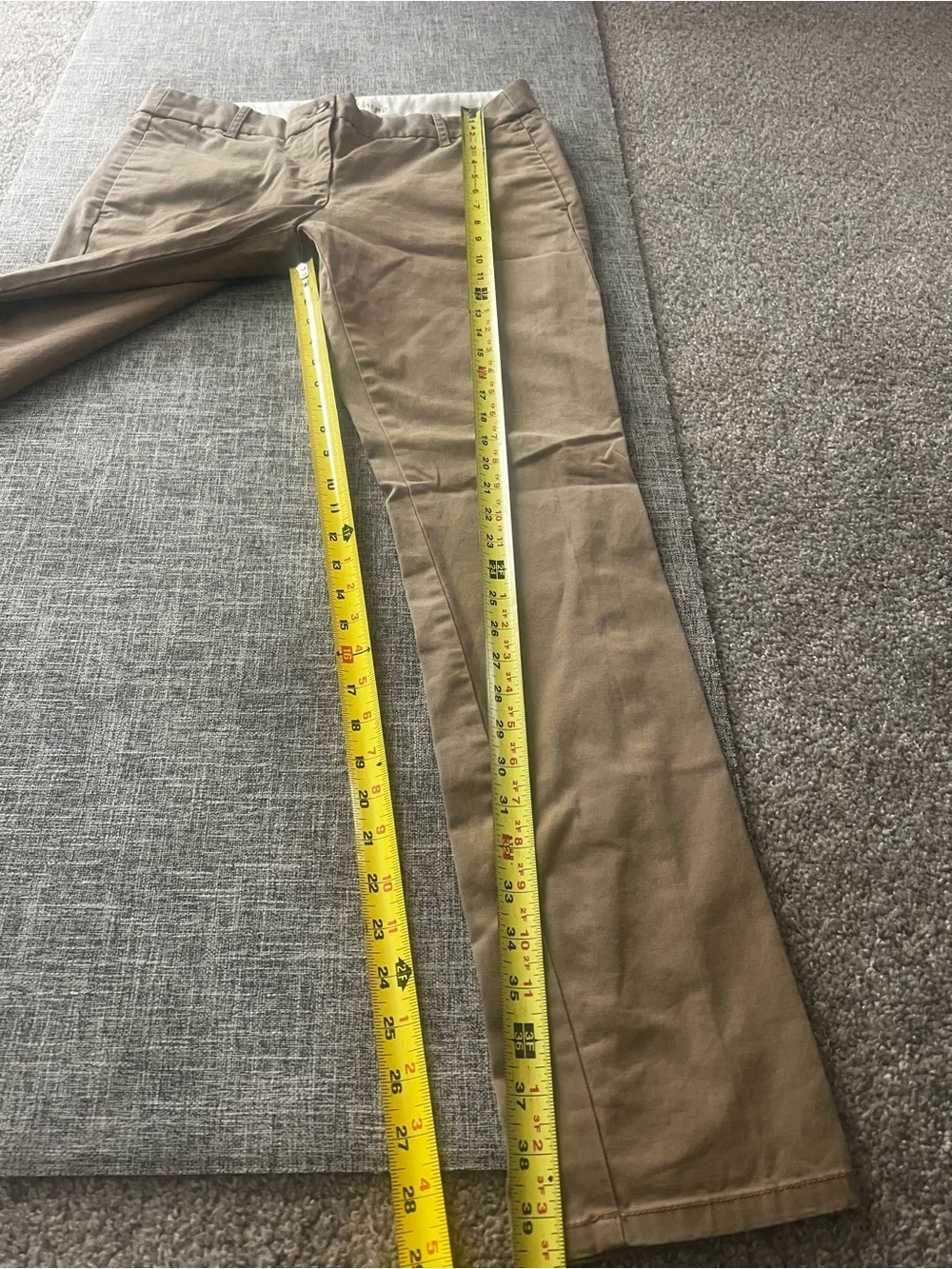 J.Crew Bennett Chino Khaki Stretch Straight Leg Pants Women's Size 8
